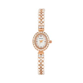 Danecraft Women's Silver Plated Oval Watch