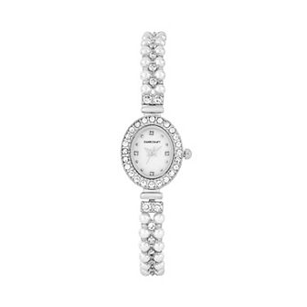 Danecraft Women's Silver Plated Oval Watch
