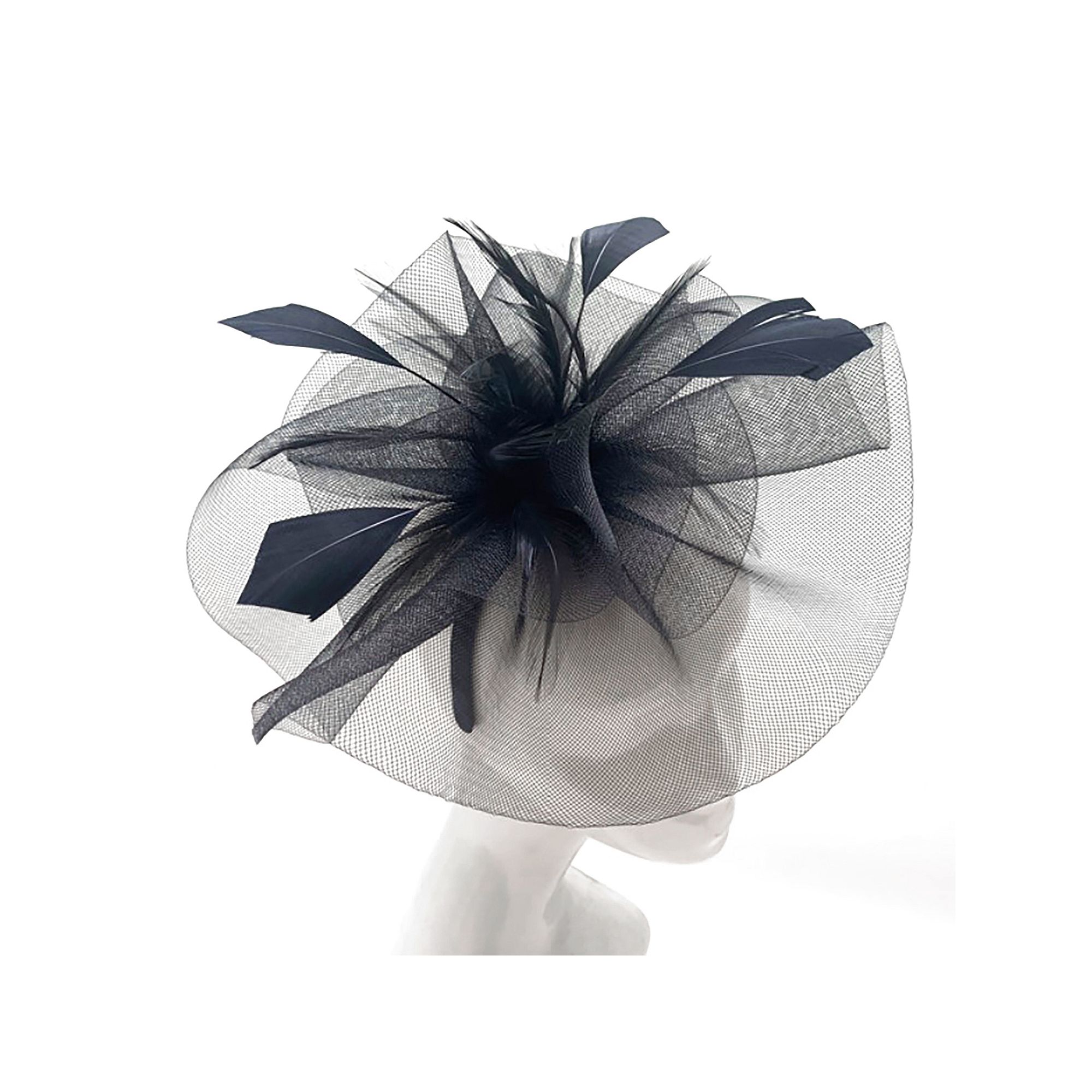 Womens Bellisima Double Layer Crinoline Fascinator, Black