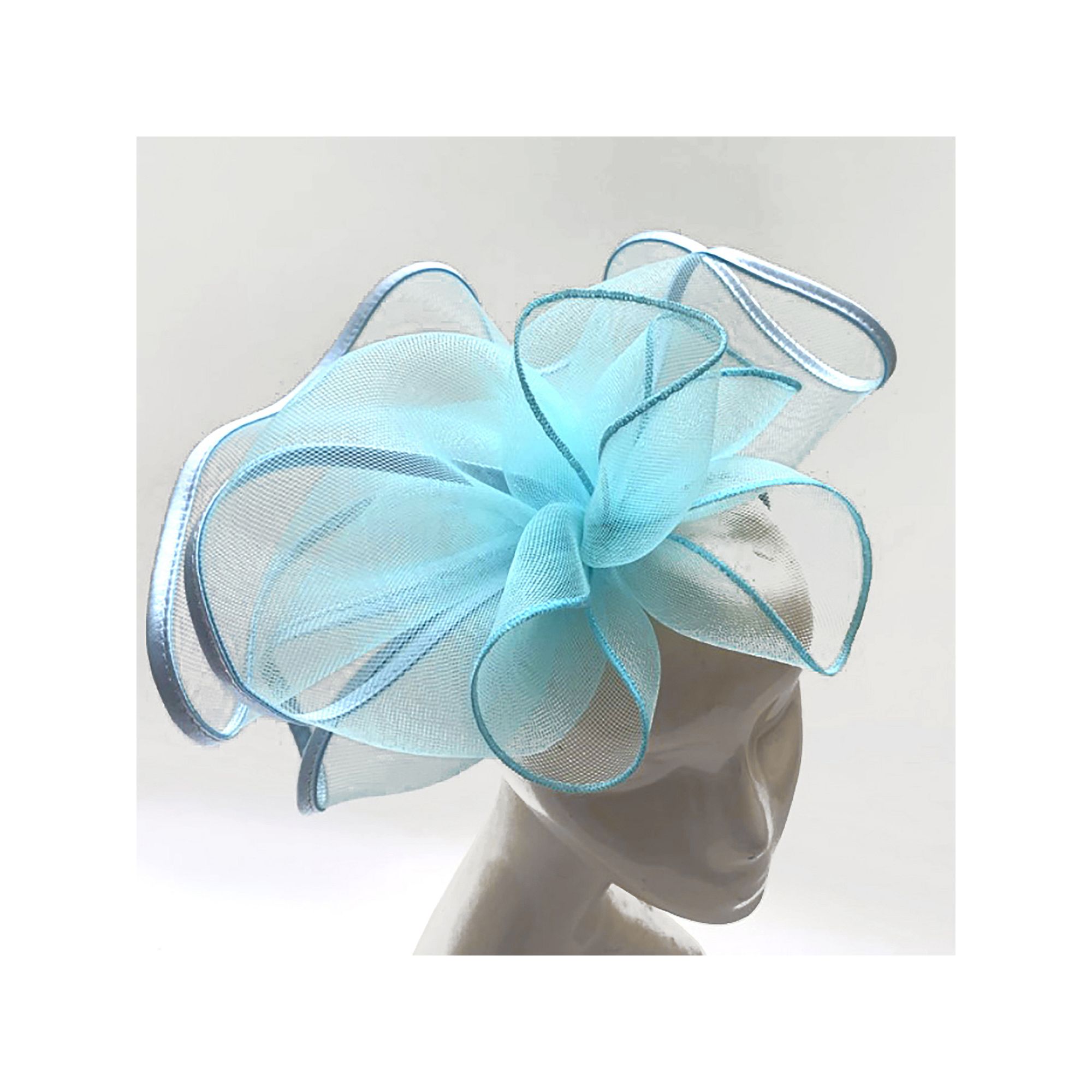 Womens Bellisima Crinoline Rosette Fascinator, Blue