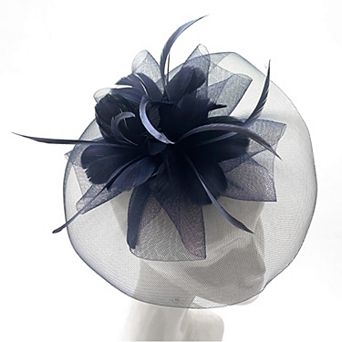 Women's Bellisima Feather Flower Net Fascinator
