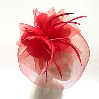 Women's Bellisima Feather Flower Net Fascinator