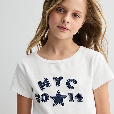 Girls 7-16 Speechless 2-pc. Graphic Tee & Plaid Skirt Set