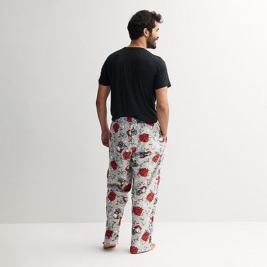 Men's Peanuts Snoopy Holiday Doghouse Pajama Pants