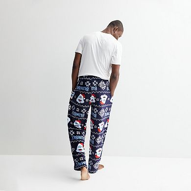 Men's Rudolph Bumble Fair Isle Plush Fleece Pajama Pants