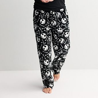 Men's Disney's Nightmare Before Christmas Jack Skellington Bones Plush Fleece Pajama Pants