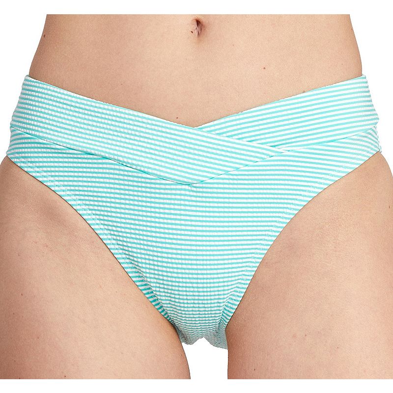 Juniors' Cyn & Luca V-Front Hip Minimizer Bikini Bottoms, Women's, Size: XL, Green