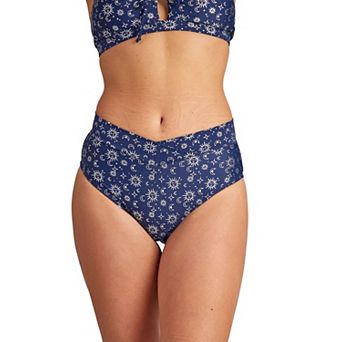 Juniors' Cyn & Luca Celestial Veronica V-Front Hip Minimizer Bikini Bottoms