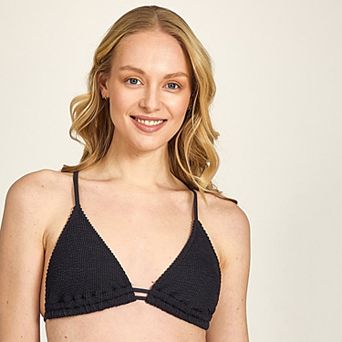 Juniors' Cyn & Luca Pucker Tess Triangle Bikini Top