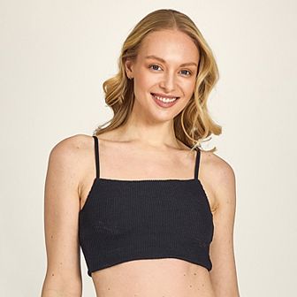 Juniors' Cyn & Luca Pucker Cropped Swim Top