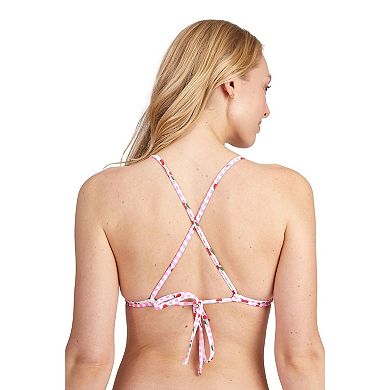 Juniors' Cyn & Luca Cherries Tess Triangle Bikini Top
