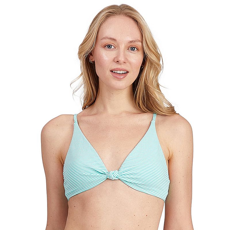 Juniors' Cyn & Luca Pintuck Rosie Bikini Top, Women's, Size: Small, Green