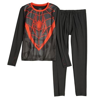 Boys 4-12 Cuddl Duds Marvel Spider-Man 2 pc Stretch Poly Thermal Base Layer Set