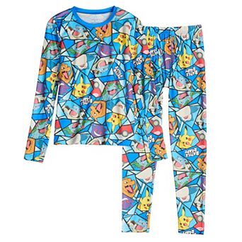 Boys 4-12 Cuddl Duds® Pokemon 2 pc Stretch Poly Base Layer Set
