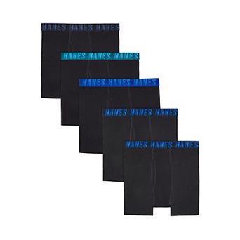 Boys 4-20 Hanes® 5 Pack Moves Ultimate Moisture Wicking Boxer Briefs Underwear