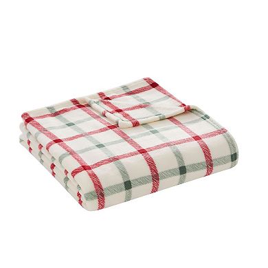 Kate Aurora Holiday Classics Christmas Plaid and Ultra Plush Accent Throw Blanket