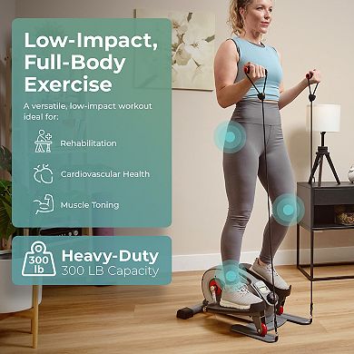 Sunny Health & Fitness Smart Stand/Sit Mini Elliptical Exercise Trainer