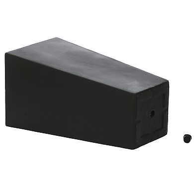 LuxenHome Black MgO 18.5in. H Tall Tapered Square Planter
