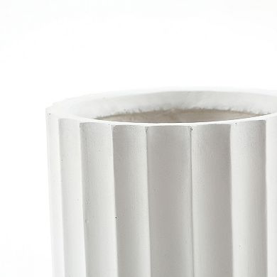 LuxenHome 24.6in. H Tall White MgO Planter