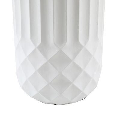 LuxenHome 24.6in. H Tall White MgO Planter