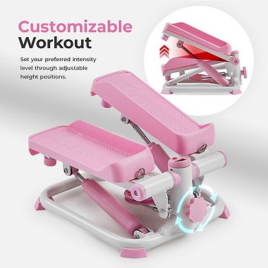 Sunny Health & Fitness Smart Pink Mini Stepper
