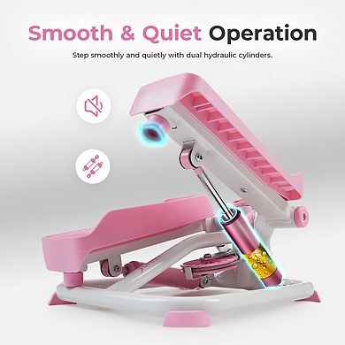 Sunny Health & Fitness Smart Pink Mini Stepper