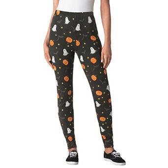 Woman Within Plus Size Tall Stretch-Cotton Knit Pull-On Printed Leggings