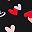 Black Tossed Hearts