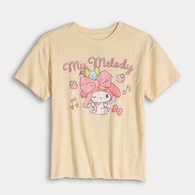 Juniors' Hello Kitty My Melody Graphic Tee