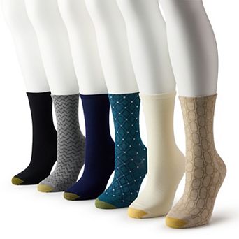 Women's GOLDTOE® 2-Pack Geometric Crew Socks