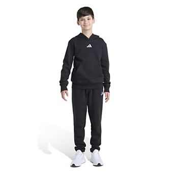Boys 8-20 adidas 2 pc Long Sleeve Pullover Hoodie & Joggers Fleece Set