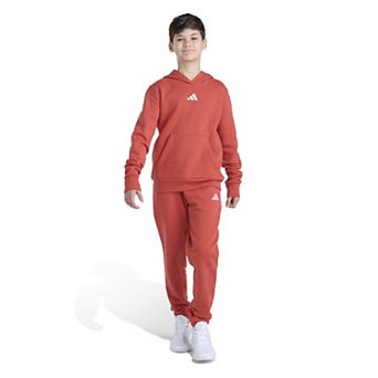 Boys 8-20 adidas 2 pc Long Sleeve Pullover Hoodie & Joggers Fleece Set