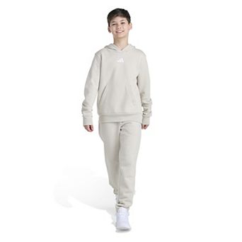 Boys 8-20 adidas 2 pc Long Sleeve Pullover Hoodie & Joggers Fleece Set
