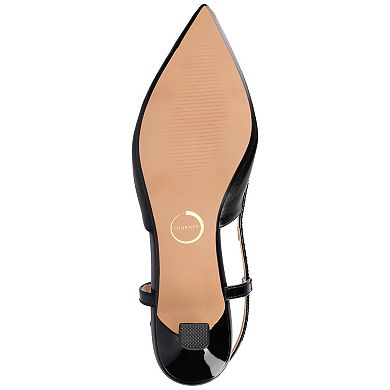 Journee Collection Padma Women's Pointed Toe Kitten Heel Slingback Pumps