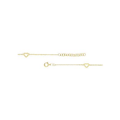 10k Gold Open Heart Anklet