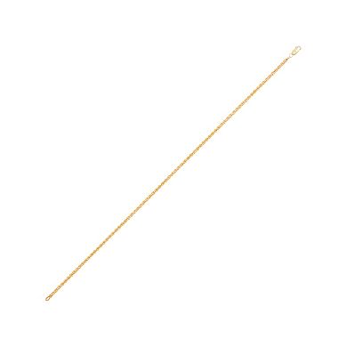 14k Gold Hollow Rope Chain Anklet