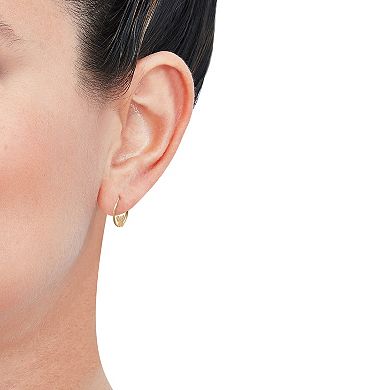 14k Gold Butterfly Hoop Earrings
