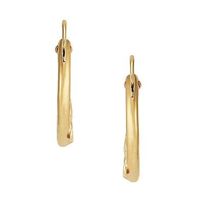 14k Gold Butterfly Hoop Earrings