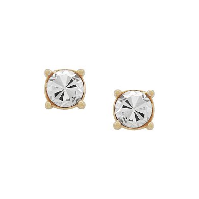10k Gold Diamond Cut Round Illusion Stud Earrings