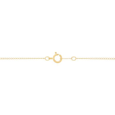 14k Gold Puff Heart Curb Chain Pendant Necklace