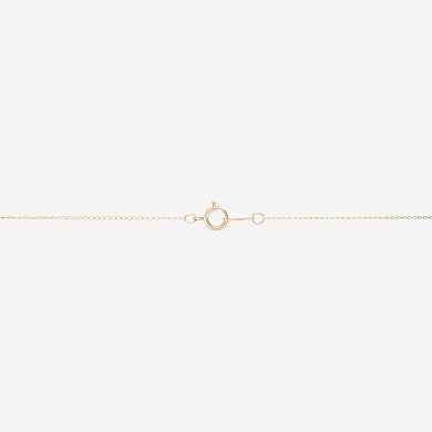 14k Gold Crystal Butterfly Curb Chain Pendant Necklace