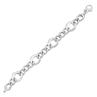 Sterling Silver Multi Round Link Bracelet