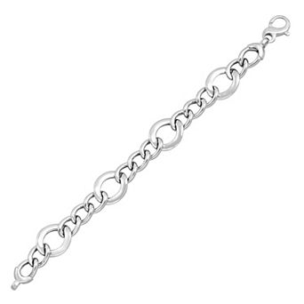 Sterling Silver Multi Round Link Bracelet
