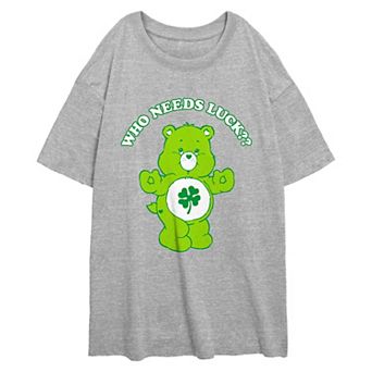 Juniors' Care Bears Good Luck Bear Who Needs Luck Oversized Graphic Tee