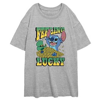 Disney's Lilo & Stitch Feeling Lucky Juniors' Oversized Graphic Tee