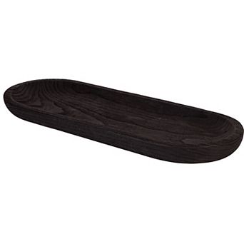 Studio 66 26 in Black Wash Oval Tray