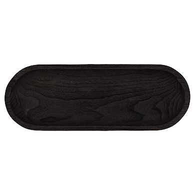 Studio 66 26-in. Black Wash Oval Tray