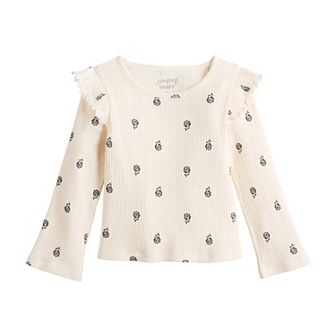 Baby & Toddler Girls Jumping Beans® Rib Flutter Sleeve Top