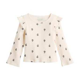 Baby & Toddler Girls Jumping Beans® Rib Flutter Sleeve Top