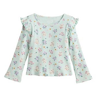Baby & Toddler Girls Jumping Beans® Rib Flutter Sleeve Top